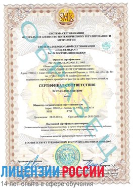 Образец сертификата соответствия Клинцы Сертификат OHSAS 18001